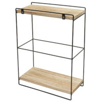 Wandregal JAM-K77 Küchenregal Industrial 50x35x17cm Holz Metall natur