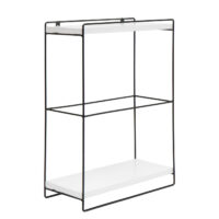 Wandregal JAM-K77 Küchenregal Industrial 50x35x17cm Holz Metall weiss