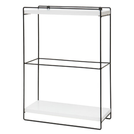 Wandregal JAM-K77 Küchenregal Industrial 50x35x17cm Holz Metall weiss