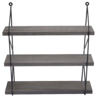 Wandregal JAM-K78 Schweberegal 3 Regalböden 40x40x13cm dunkelgrau
