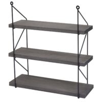 Wandregal JAM-K78 Schweberegal 3 Regalböden 40x40x13cm dunkelgrau