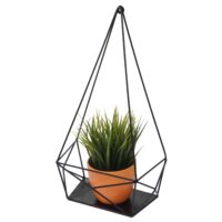 Wandregal JAM-K79 Dekoregal Küchenregal 44x23x11cm Metall schwarz