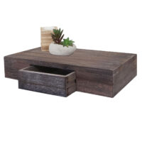 Wandregal Oise Regal mit Schublade 40cm braun shabby