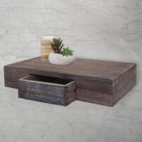 Wandregal Oise Regal mit Schublade 40cm braun shabby