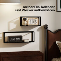 Wandregale 2er-Set belastbar bis 15kg aus Stahl schwarz