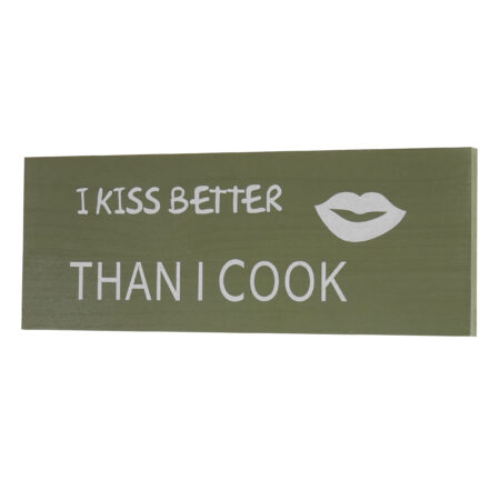 Wandschild Dekoschild Holzschild Shabby-Look Vintage 40cm Kiss