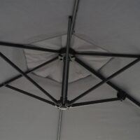 Wandschirm Ampelschirm Balkonschirm 3m neigbar grau