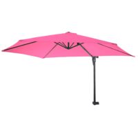 Wandschirm Ampelschirm Balkonschirm 3m neigbar pink-rosarot