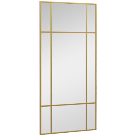 Wandspiegel mit goldfarbenem Metallrahmen für Wohnzimmer