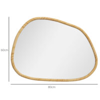 Wandspiegel Vintage Design Massivholz natur