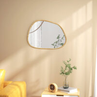 Wandspiegel Vintage 70x50cm Massivholz natur