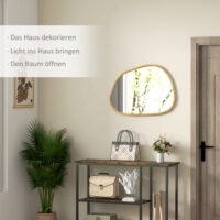 Wandspiegel Vintage 70x50cm Massivholz natur