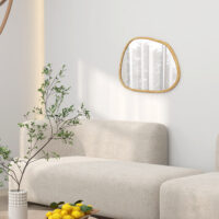 Wandspiegel Vintage 70x50cm Massivholz natur
