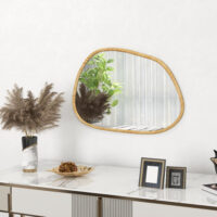 Wandspiegel Vintage 70x50cm Massivholz natur