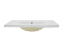 Waschbecken Keramik eckig 81cm weiss