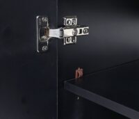 Waschbecken mit Unterschrank Hochglanz 90cm schwarz