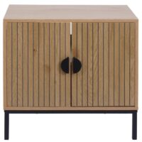 Waschbeckenunterschrank Badschrank 2 Türen 62x63x35cm Holzoptik natur