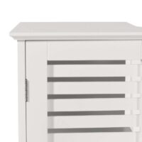 Waschbeckenunterschrank Badschrank mit Staufach Bambus 60x60x30cm weiss