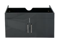 Waschbeckenunterschrank Hochglanz 90cm schwarz