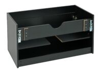 Waschbeckenunterschrank Hochglanz 90cm schwarz
