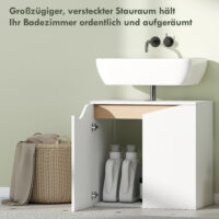 Waschbeckenunterschrank mit Soft-Close für Badezimmer weiss