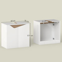 Waschbeckenunterschrank mit Soft-Close für Badezimmer weiss