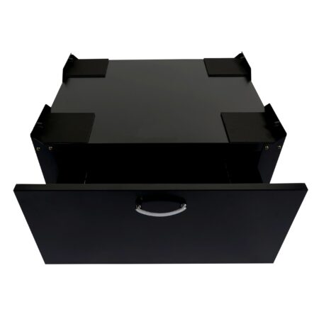 Waschmaschinenunterschrank Podest mit Schublade 33x61x52cm schwarz