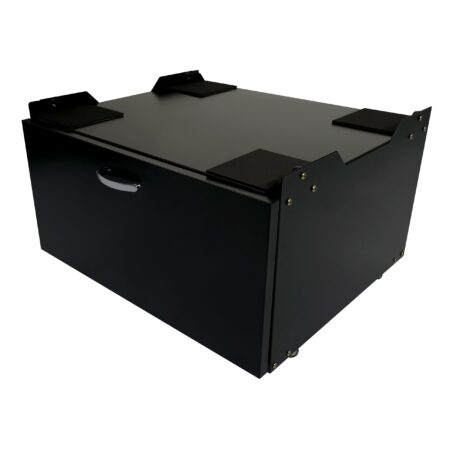 Waschmaschinenunterschrank Podest mit Schublade 33x61x52cm schwarz