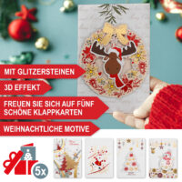 Beleuchtete Weihnachts-Girlande mit Deko für Innen- und Außenbereich.