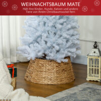 Weihnachtsbaum Christbaumrock Ø60cm Kragen aus Wasserhyazinthe Natur
