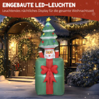 Weihnachtsfigur aufblasbar mit LED für innen und aussen