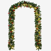 Weihnachtsgirlanden mir Lichterkette.