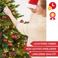 Weihnachtskugeln Festiva 128-teilig in Braun