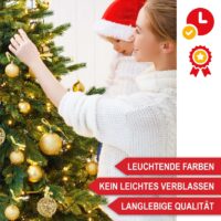 Weihnachtskugeln Festiva 128-teilig in Gold