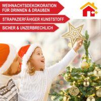 Weihnachtskugeln Festiva 128-teilig in Gold