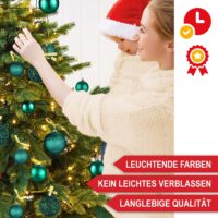 Weihnachtskugeln Festiva 128-teilig in Grün
