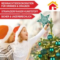 Weihnachtskugeln Festiva 128-teilig in Grün