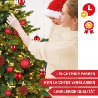 Weihnachtskugeln Festiva 128-teilig in Rot
