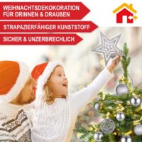 Weihnachtskugeln Festiva 128-teilig in Silber