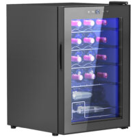 Ein Weinkühlschrank und Weinklimaschrank für 20 Flaschen, Temperaturbereich 5-18 Grad Celsius, mit Anti-UV-Glastür, LED und Touchscreen.