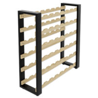 Leeres Weinregal "Loft" aus massivem Kiefernholz mit 7 Ebenen für insgesamt 42 Flaschen.