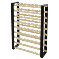 Leeres Weinregal "Loft" aus massivem Kiefernholz mit 9 Ebenen für insgesamt 63 Flaschen.