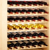 Weinregal für 91 Flaschen natur