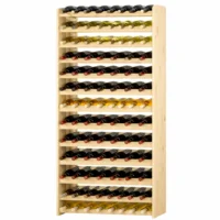 Weinregal für 91 Flaschen natur