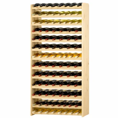 Weinregal für 91 Flaschen natur