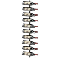 Weinregal Wandregal für 10 Flaschen für Küche Metall schwarz