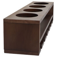Weinregal Wandbar für 4 Flaschen 6 Gläser 12x48x12cm braun