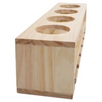 Weinregal Wandbar für 4 Flaschen 6 Gläser 12x48x12cm natur