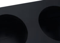 Weinregal Wandbar für 4 Flaschen 6 Gläser 12x48x12cm schwarz