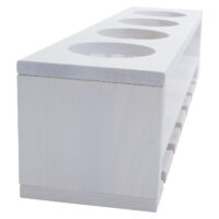 Weinregal Wandbar für 4 Flaschen 6 Gläser 12x48x12cm weiss